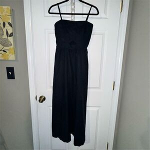 Robertson + Rodeo Women's Black Maxi Lined Tank Dress Sweetheart Neckline S **